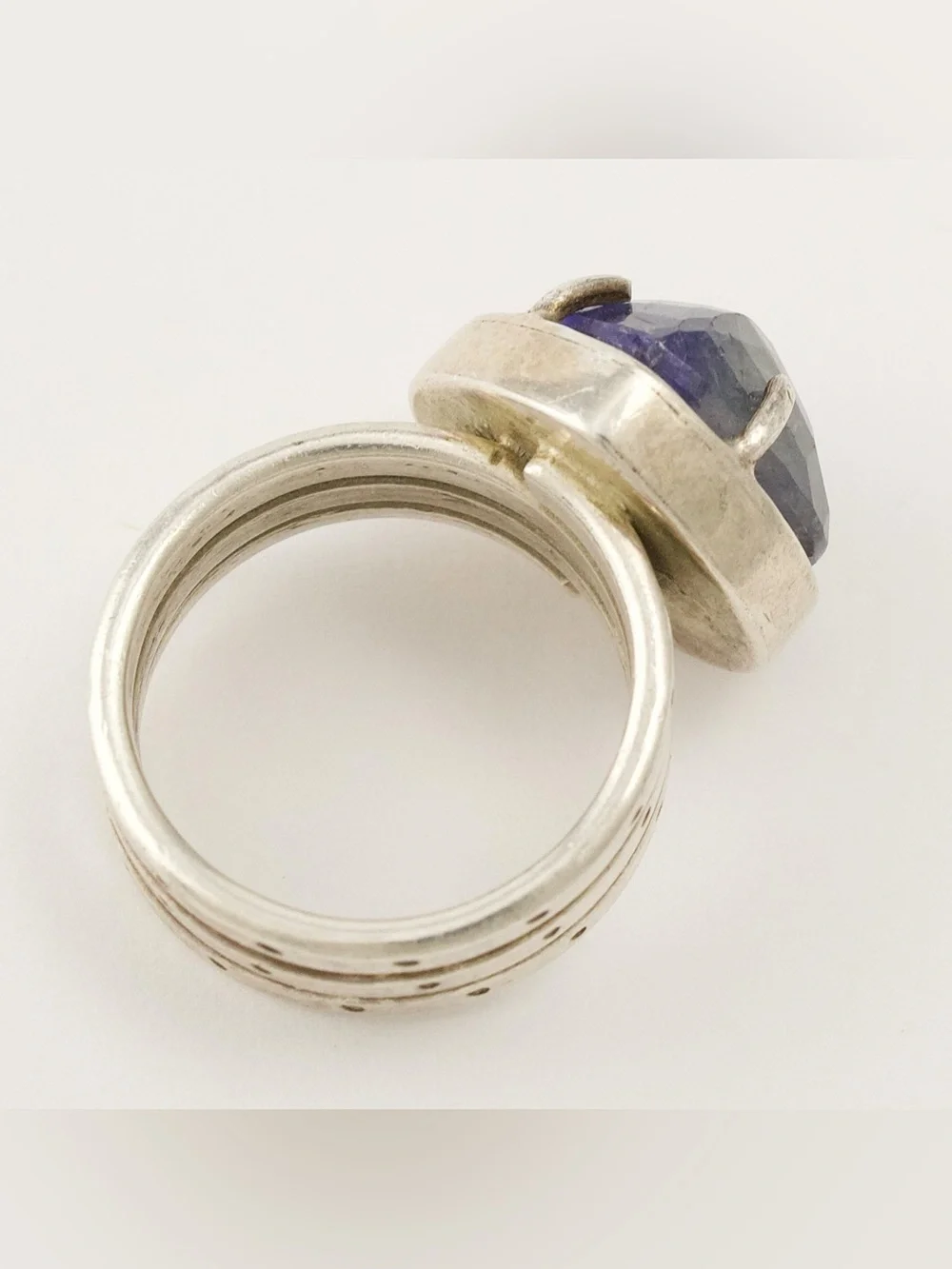 Iolite Sterling Silver Ring by Sarella Suarez Size 7.75